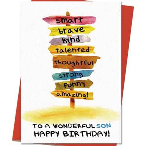 Birthday Card for Son | Funny Birthdays Cards Gifts for Adult Sons from Mom Dad Parents| Happy Birthday to A Wonderful Sons
