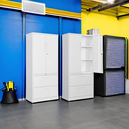 SISESOL 2 Drawer Lateral File Cabinet with Lock and Shelf,71" White Filing Storage Cabinet with Doors,Locking Metal Storage Cabinets with Drawers for Home,Office,Garage,School,Fit A4/Letter/Legal File