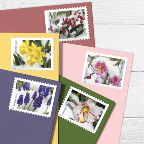 USPS Forever Postage Stamps Snowy Beauty 20 Pack Garden Wedding Gift