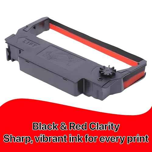 ERC-30/34 / 38 Black and Red Ink Ribbon Cartridge Roller Replacement Receipt Kitchen Printer Compatible with Epson TM-200, TMU-220, TMU-230, Bixolon, SNBC SRP-275, SRP-270, BTP-M280 (24 Pack)