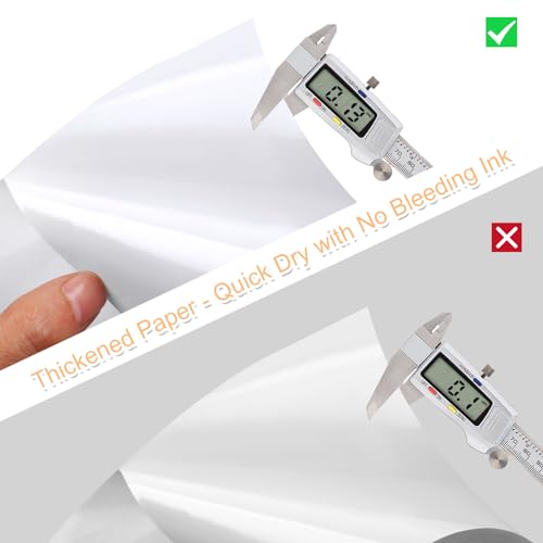 Joyberg 8.5''x11'' Printable Sticker Paper for Inkjet & Laser Printers, 40 Sheets - Matte Full Sheet Labels