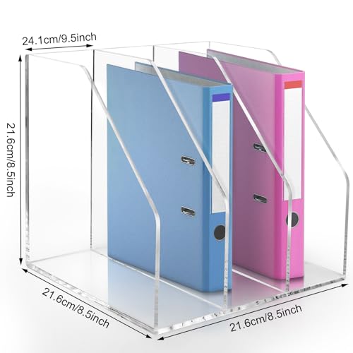Acrylic Paper Tray Stackable Letter Organizers, Clear Paper Desk Organizer, 3-Tier, Desk A4 File Holder for Office Document Desktop File
