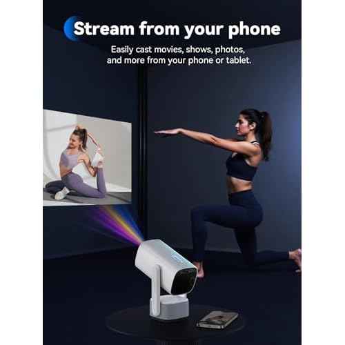Mini Projector with WiFi and Bluetooth - SOOMFON 4K Support Video Projector with 6W Speaker, Portable Small Movie Projector 270¡Æ Rotatable Video Proyector for Bedroom/Wall/Home/iOS/Android/TV Stick