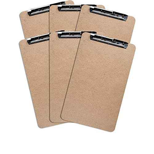 Extra Large Clipboard Set (6pc) - Larger Than 11x17 - Vertical or Landscape - Fits 11 x 17 Tabloid Paper (Board 11.6"x19.5" - 2 Inches Longer Than Legal Size)