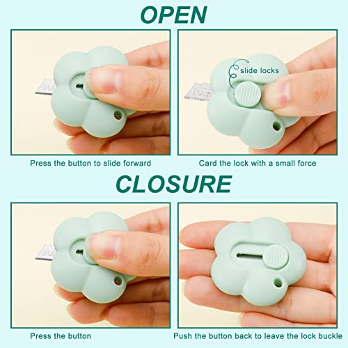 Mini Retractable Utility Knives Set - 36 Colorful Pocket Box Cutters for Office & Craft