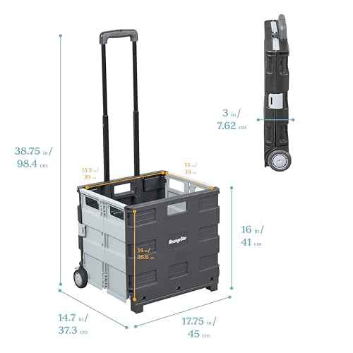 ECR4Kids Universal Rolling Cart, Mobile Storage, Black