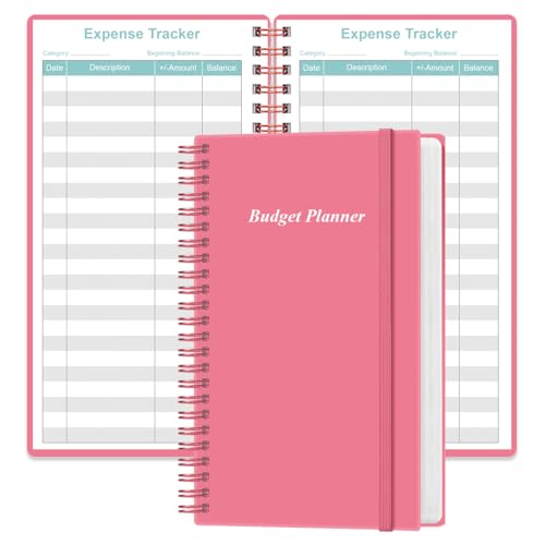 Heveboik Pink Budget Planner A6 3.75 x 6.75 inch - 80 Sheet Expense Tracker
