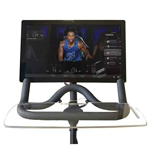 SELINA for Peloton Bike Desk Tray Table for Laptop, Tablet, Phone & More | Premium Clear Acrylic Tray Compatible with The Peloton Bike Standard Peloton Accessories (Bike Standard)