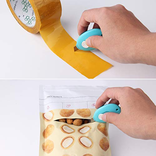 Mini Retractable Utility Knife Box Cutter Letter Opener Keychain 6pcs
