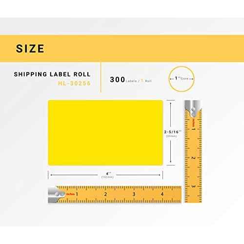 HOUSELABELS Compatible DYMO 30256 Yellow Shipping Labels (2-5/16" x 4"), Strong Permanent Adhesive, Compatible with DYMO LW 450, 4XL, Rollo & Zebra Desktop Printers, 6 Rolls /1800 Labels