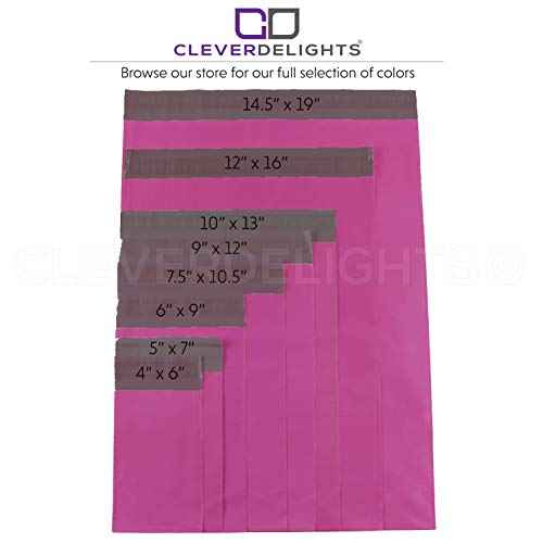 CleverDelights 14.5" x 19" Magenta Poly Mailers - 500 Pack - Strong Self-Sealing Postal Shipping Envelopes - Large 14.5x19 Inch