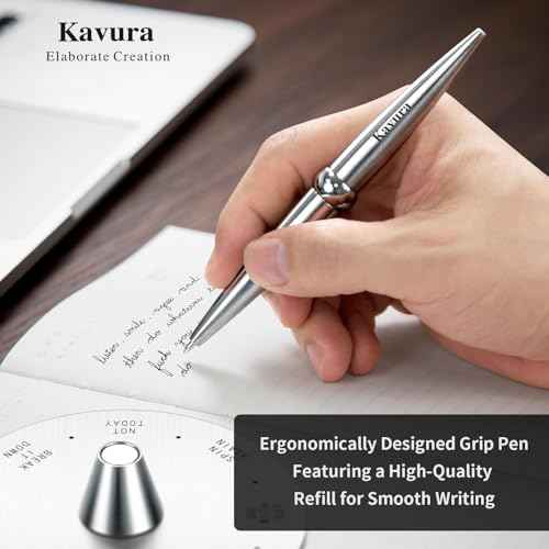 Spin Decision Pen ? CNC-Machined 316L Stainless Steel Fidget Pen with Magnetic Stand | Smooth Writing Gel Ink | Stress Relief & Decision Maker |Office Desk Gift for Professionals