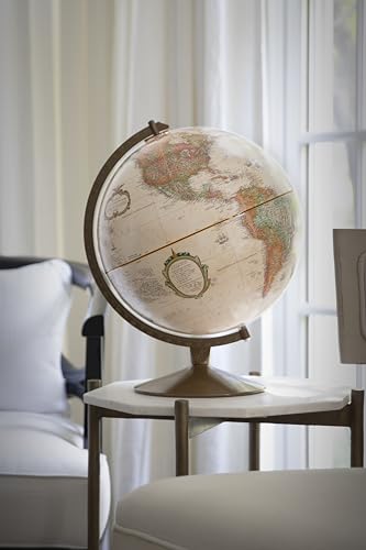 Replogle Franklin World Globe Antique Ocean 12-Inch Desk Globe Off-White