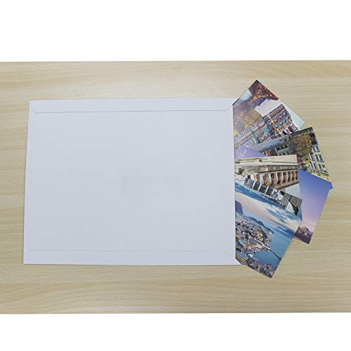 Self Seal 9x12 Inch Photo & Document Mailers - White, 100 Pack