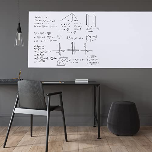 HAMIGAR White Board Peel & Stick Dry Erase Paper 18x79in No Ghosting – White, 79"W x 18"H