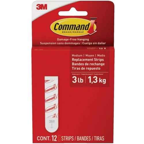 Command Medium Refill Strips [Removable]: 12-Pack (White) / 12-Pack