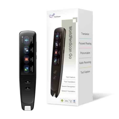 PenPower WorldPenScan Go - Translation Pen with Scanning, Reading, Audio Recording, Live Interpretation, and AI Reading Buddy for Kids