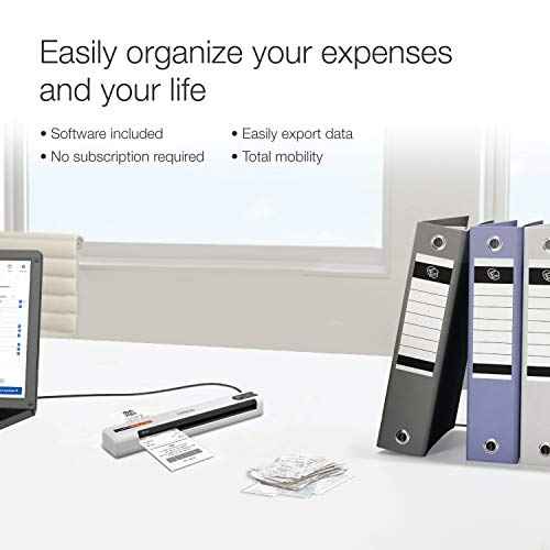 Epson RapidReceipt RR-60 Mobile Color Receipt & Document Scanner with ScanSmart AI PRO Receipt Management & PDF Software for PC & Mac