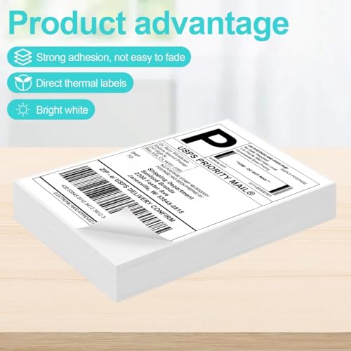 Joyberg 4x6 Thermal Labels - 240 Waterproof Adhesive Shipping Labels for Thermal Printers