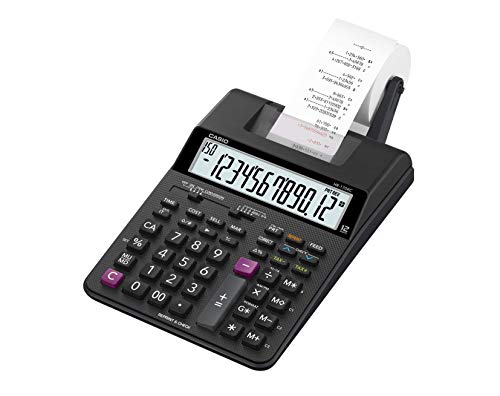 Casio HR-170RC Plus Mini Desktop Printing Calculator with Tax & Dual-Color Output