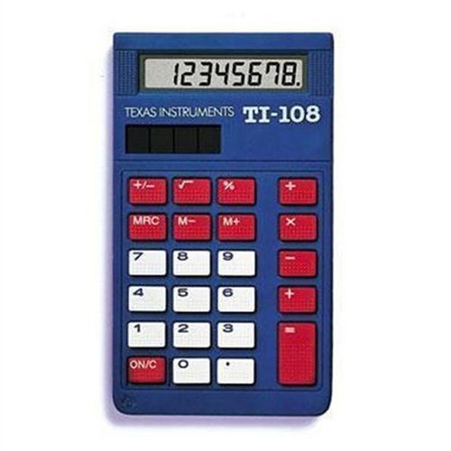 Texas Instruments TI-108 Solar Classroom Calculator - Durable & Easy-to-Use
