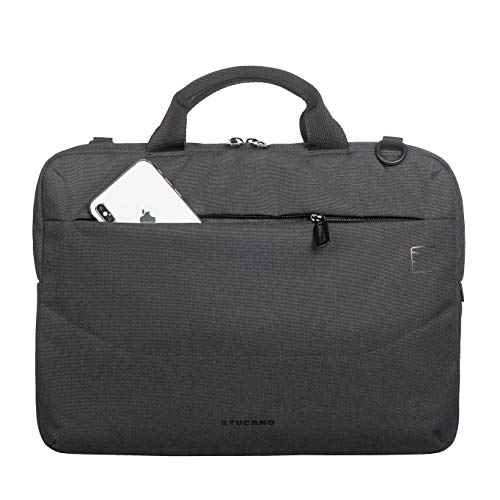 Tucano Usa Inc B-IDEALE-BK Tucano Ideale Black Slim Bag Case Laptop 15.6 & Macbook 15