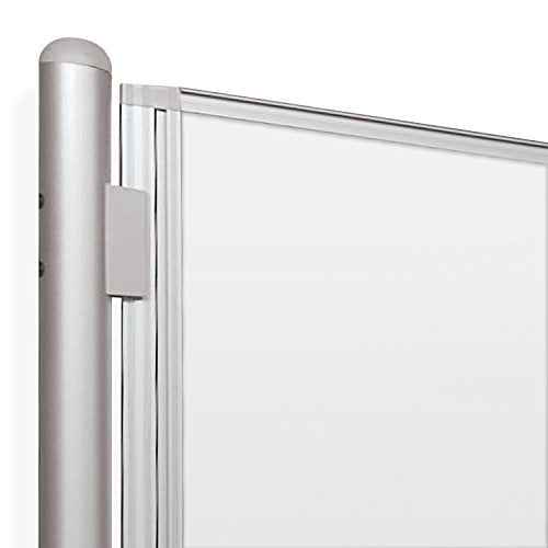 Best-Rite DOC Mobile Whitebooard Room Partition and Display Panel, Dura-Rite Markerboard & Natrural Cork, 6 x 6 Feet (661AG-HC)