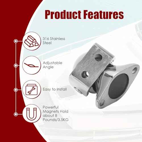 Magnet Door Stopper, 316 Stainless Steel Catch Door Holder Polished Anti-Rust Marine Door Stopper Hardware Accessories for Boat Motorhome Yacht