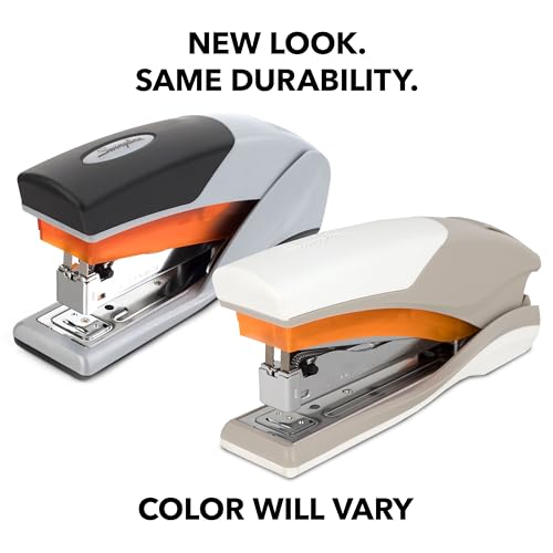 Swingline Optima 25 Sheet Capacity Stapler - Orange/Gray, Jam Free, Soft Grip (66402) - Pack of 1