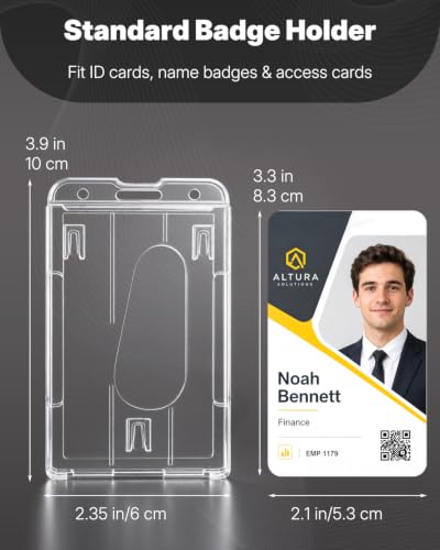 Pawfly Vertical 2-Card Badge Holders Pack of 2 for ID, Office & School