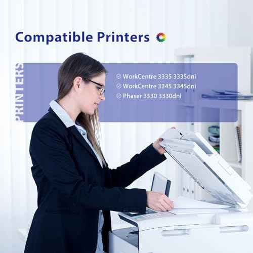 3330 3335 3345 Toner Cartridge Compatible for Xerox WorkCentre 3330 3330dni 3345 345dni Black Toner Phaser 106R03624 3335 3335dni High Yiled 15,000 Pages 1 Pack