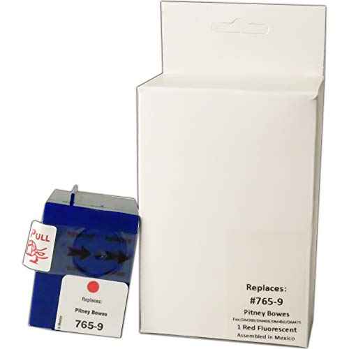 Compatible 765-9 Red Ink Cartridge (3 pack) Compatible Replacement for DM300c, DM400c, DM450c, DM475c Postage Meters