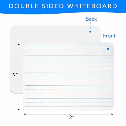 Ultimate Stationery 2-Pack Small Whiteboards 9x12 Inch Double Sided for Kids & Classroom