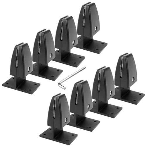 8 Pcs Sneeze Guard Support Clamp, Adjustable Office Desk Divider Clip, Black, Aluminum