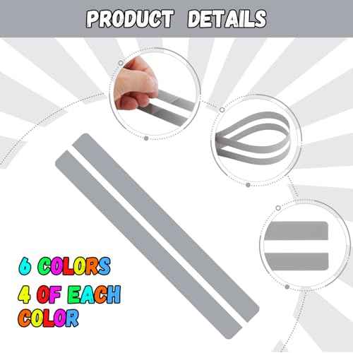 24 Pieces Guided Reading Strips,6 Colors Overlay Highlight Bookmarks, Dyslexia Reading Tools for Kids, Teachers