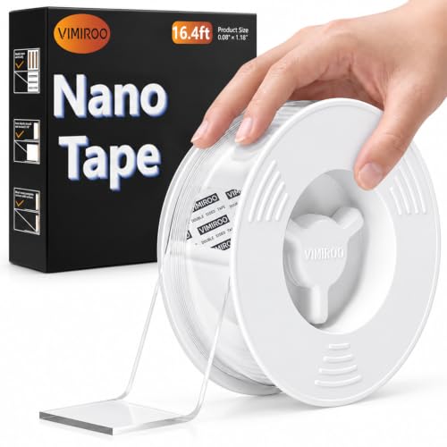 Vimiroo Double Sided Heavy Duty Nano Tape 16.4ft / 1.18in Wide, 0.08in Thick