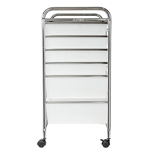 Honey-Can-Do Rolling Craft Storage Cart, Clear 12-Drawer