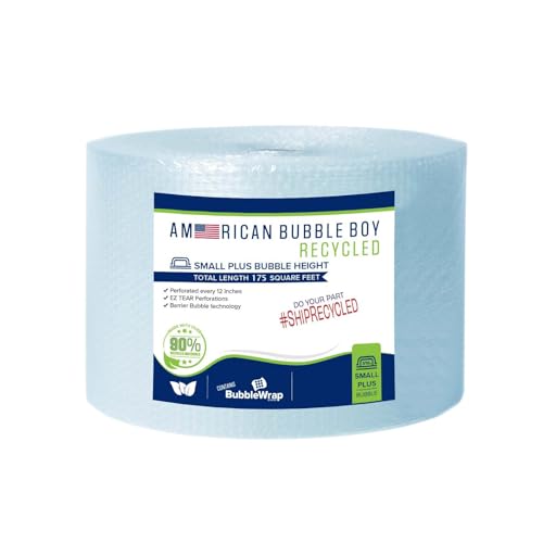 American Bubble Boy Small Plus Bubble Wrap Roll 175 Feet Eco-Friendly Packing Material