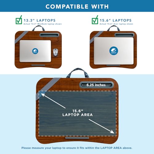 LapGear Arrow Stripes Designer Lap Desk for 15.6 Inch Laptops – Portable, Cushioned Work Surface with Phone Slot – Single Set with Optional Storage Basket