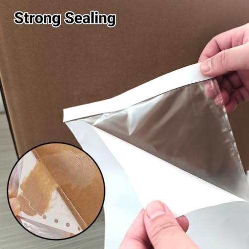 9.5 x 12 Inch Waterproof Packing List Envelopes 500 Pack - Self-Adhesive Shipping Bags