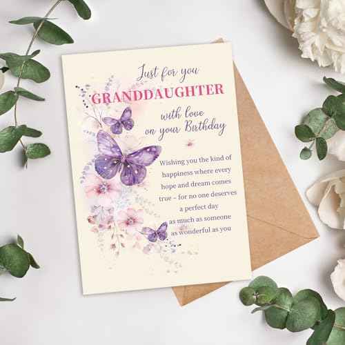 Granddaughter Birthday Card, Happy Birthday Card Gift for Granddaughter, Adult Birthday Gift for Her