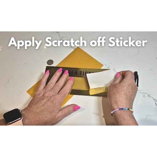 Deluxe Golden Ticket Surprise Scratch Off Card | Vacation Present Reveal Cards | Fathers Day | Gifts for Men | Gifts for Women | Surprise Cruise Tickets | Gift Reveal (10 Pack)