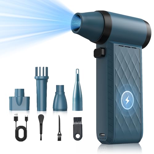 Compressed Air Duster-Leaf-Blow- Snow-Blow- 230000RPM Electric Duster with LED Light- mini Blower- Violent Fans- Jet Dry Blower- Pc dusters for Cleaning-Outdoor Making Fires Combustion