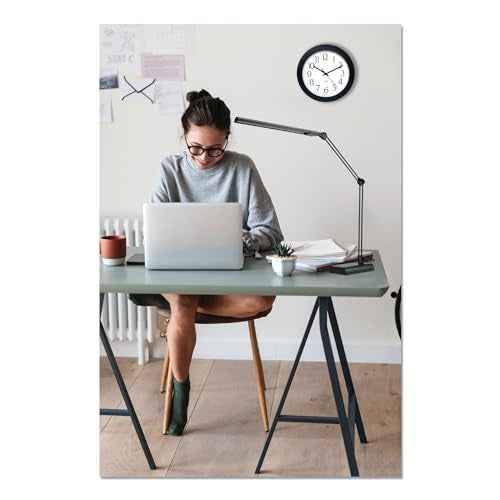 Alera ALELED908B 3.25 in. W x 6 in. D x 21.5 in. H Adjustable LED Desk Lamp - Black