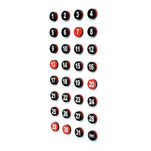 Double-sided Magnetic Calendar Numbers for Schedule Board and Refrigerator calendar, Calendar Dates Indicators for Home & Office