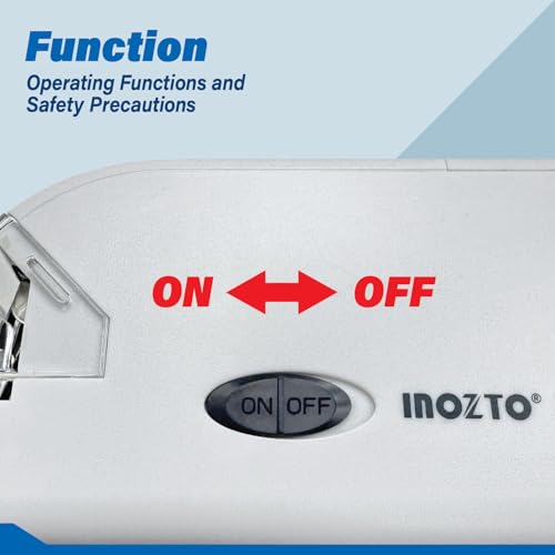 INOZTO Electric Stapler with Auto Sensor – 20 Sheets/Second, USB or Battery Powered, Built-In Staple Remover, Anti-Slip Base