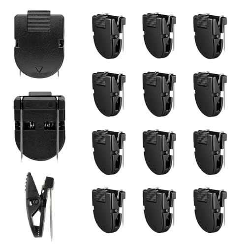 15 Pack Cubicle Clips for Fabric Walls Office Notes & Photos Black Plastic