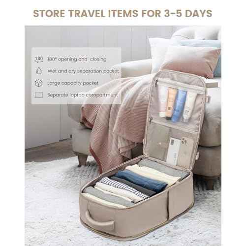 LOVEVOOK Travel Backpack For Women,40L Carry On Backpack Flight Approved,TSA Personal Item Travel Bag Fits 17 Inch Laptop,Business Weekender Overnight Daypack with 3 Packing Cubes