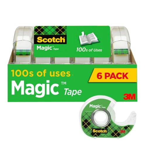Scotch Magic Invisible Tape Refill Pack - 6 Rolls with Dispensers