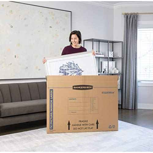 Bankers Box Large - up to 55" TV/Picture/Mirror - Moving Box 4 Pack, 48-in x 4-in x 33-in (7711301)